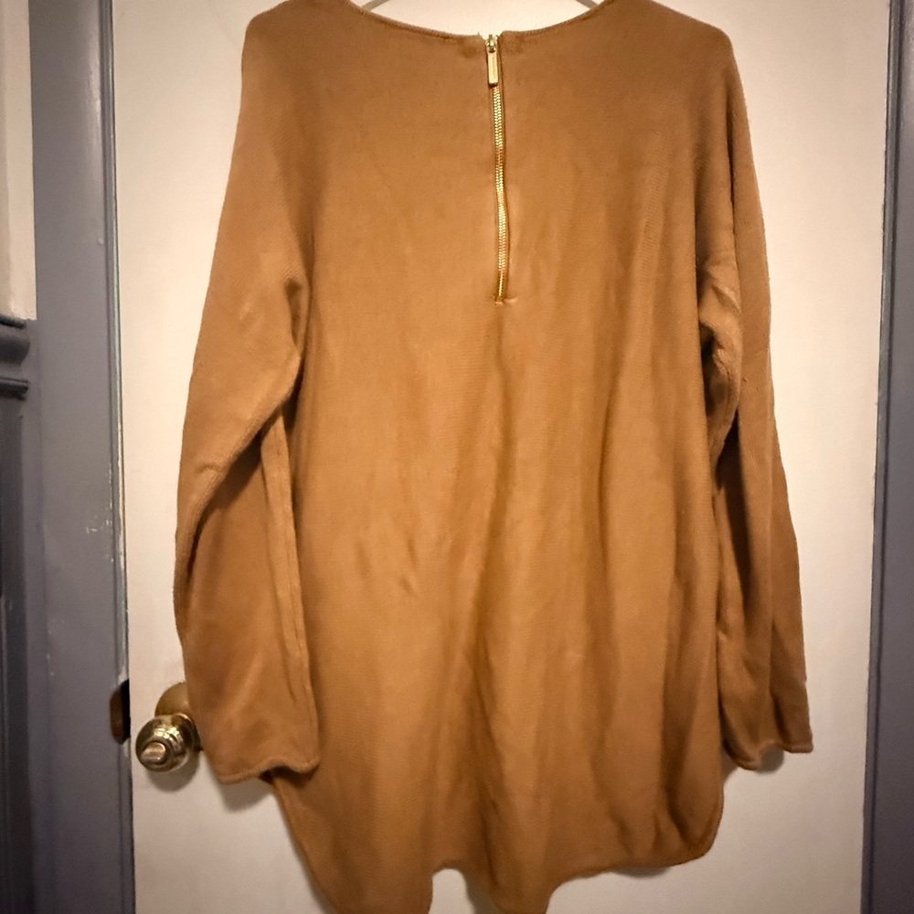 Michael Kors Camel Crewneck Long Sleeve Sweater - Picture 2 of 4